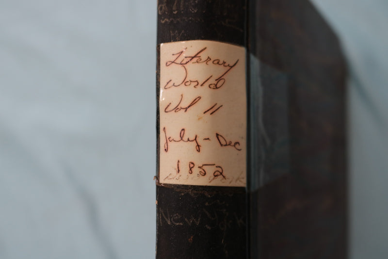 1852 JULY-DECEMBER THE LITERARY WORLD BOUND VOLUME - HAWTHORNE-WEBSTER - KD 9719
