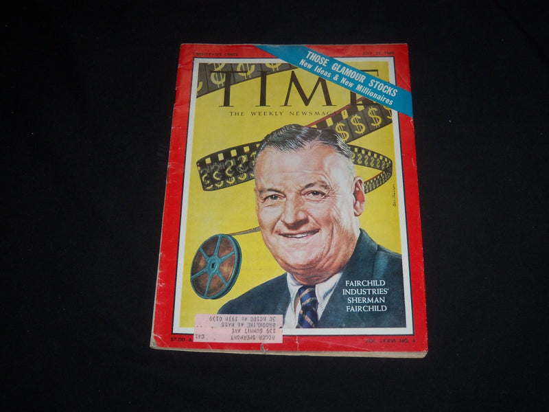 1960 JULY 25 TIME MAGAZINE - FAIRCHILD INDUSTRIES' SHERMAN FAIRCHILD - T 1753