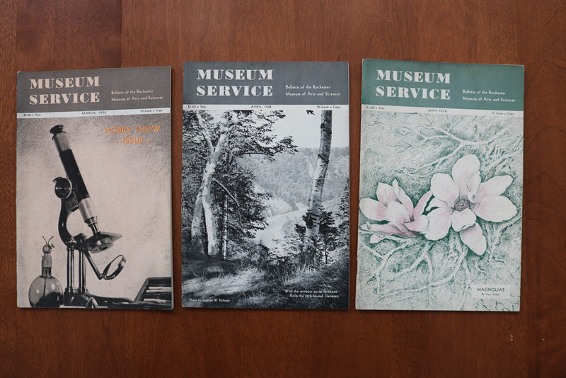 1936-1938 MUSEUM SERVICE ROCHESTER BULLETIN - LOT OF 15 - O 3915