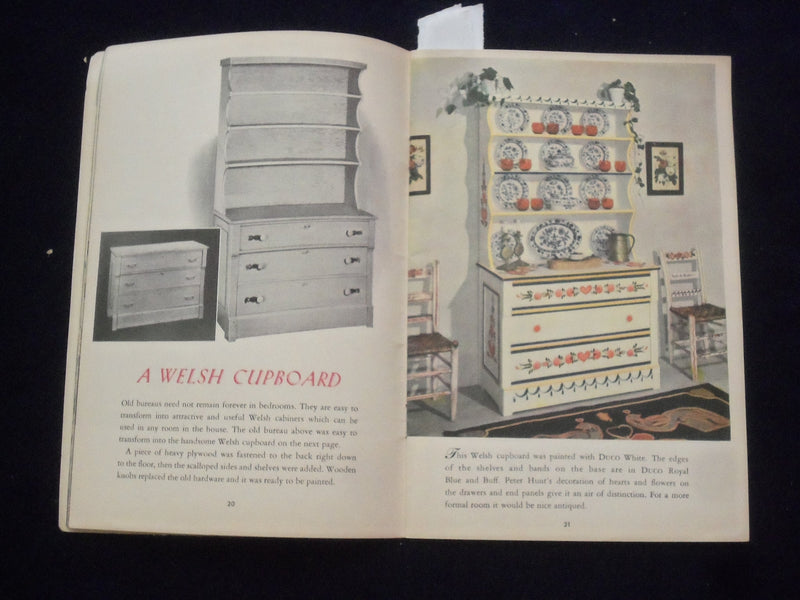 1945 TRANSFORMAGIC BY DUPONT SOFTCOVER BOOK-HOW TRANSFORM OLD FURNITURE - J 9658