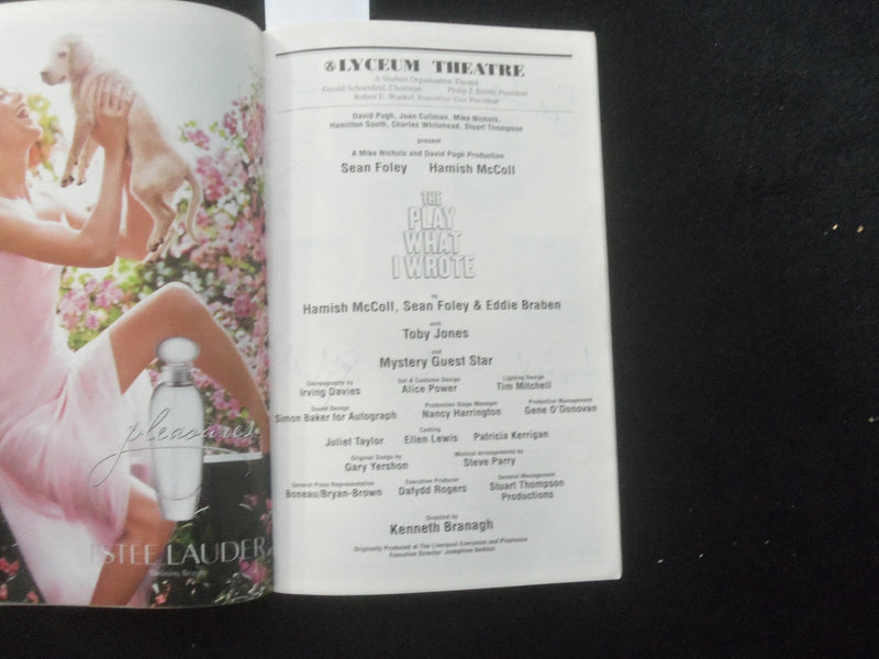 2003 THE PLAY WHAT I WROTE PLAYBILL - 6 SIGNATURES - J 8212