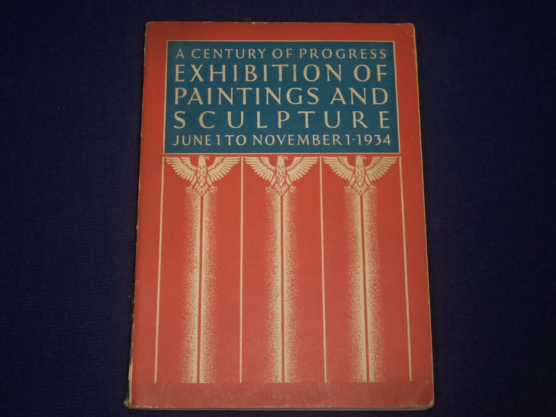 1934 CENTURY OF PROGRESS CHICAGO EXHIBITION PAINTINGS SCULPTURE CATALOG - J 578