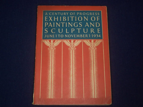 1934 CENTURY OF PROGRESS CHICAGO EXHIBITION PAINTINGS SCULPTURE CATALOG - J 578