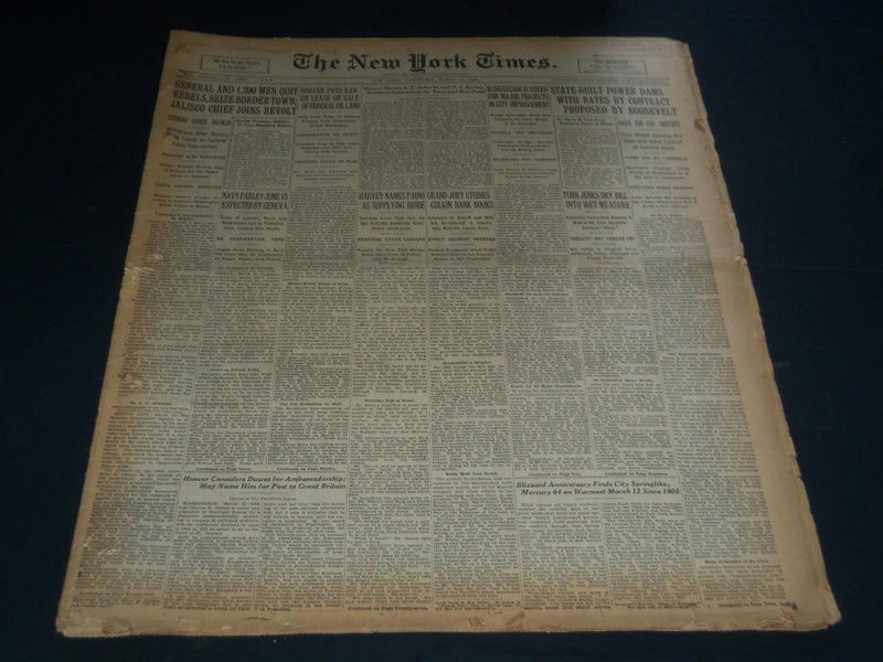 1929 MARCH 13 NEW YORK TIMES NEWSPAPER - NOAH'S ARK TAKES BROADWAY - NT 7583