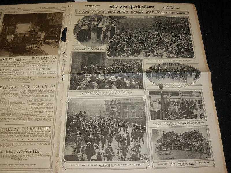1914 AUGUST 16 NEW YORK TIMES PICTURE SECTION - NEW YORK GIANTS TEAM - NP 5606