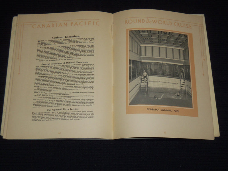 1930-1931 8TH ANNUAL CANADIAN PACIFIC ROUND THE WORLD CRUISE - J 9554