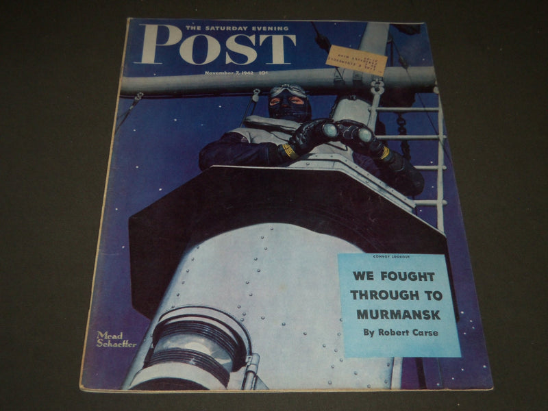 1942 NOVEMBER 7 THE SATURDAY EVENING POST MAGAZINE - ILLUSTRATED COVER - SP 398