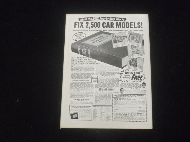 1964 AUGUST MOTOR CARS ILLUSTRATED MAGAZINE - ANTIQUE 1 CYLINDER MARVELS- J 7823