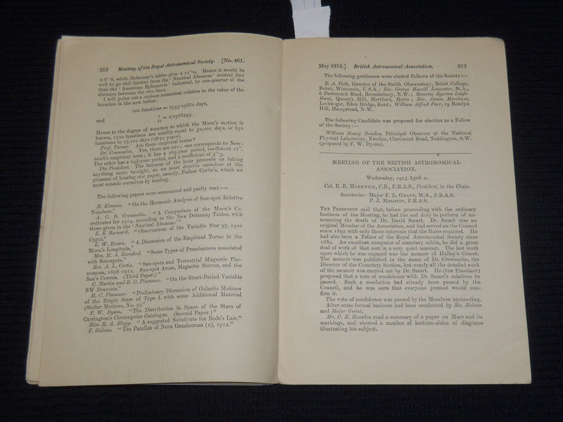 1913 MAY THE OBSERVATORY MONTHLY REVIEW OF ASTRONOMY MAGAZINE - K 558