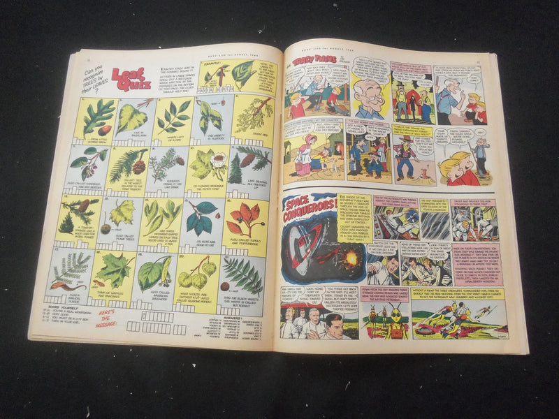 1964 AUGUST BOYS' LIFE MAGAZINE - UNDERWATER DIVER AND FISH COVER - ST 3770Z