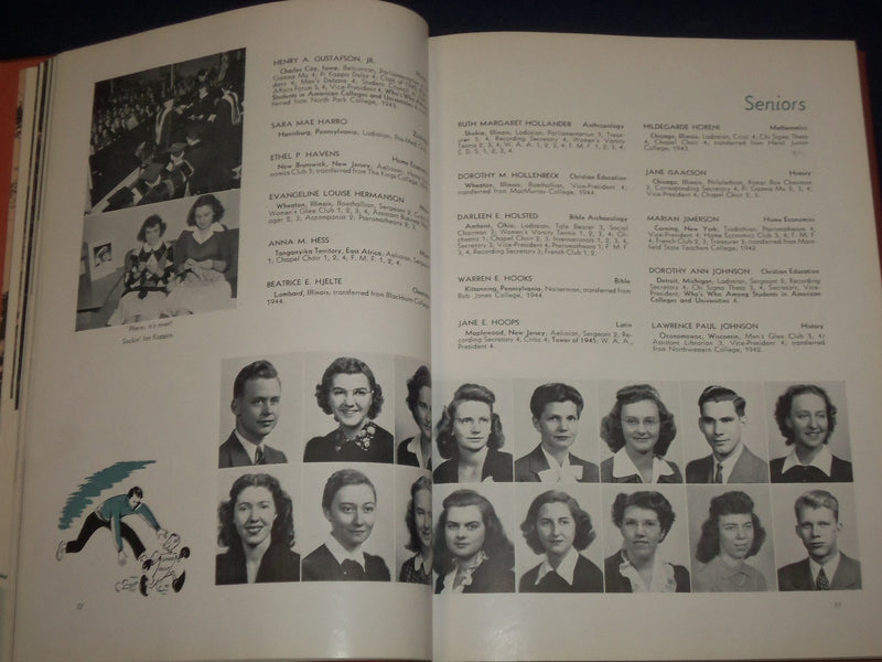 1946 TOWER WHEATON COLLEGE YEARBOOK - ILLINOIS - GREAT PHOTOS - YB 847