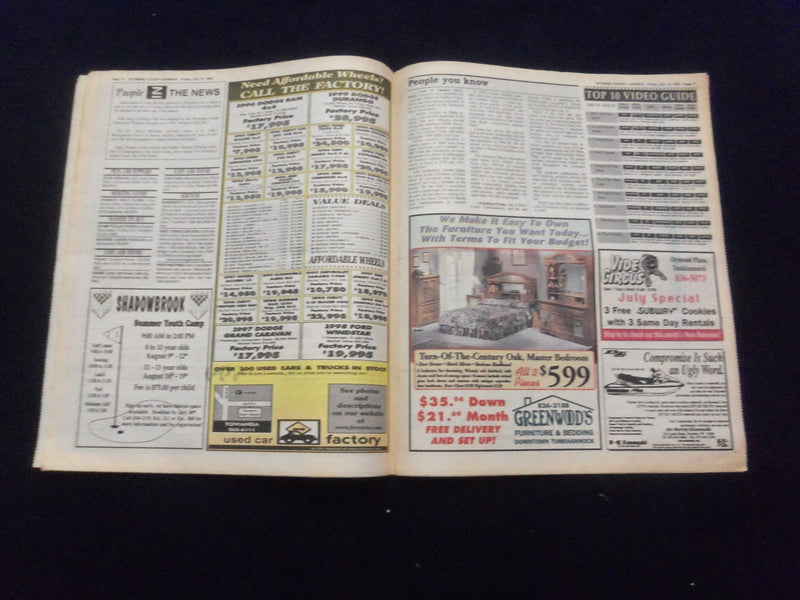 1999 WYOMING COUNTY (PENNSYLVANIA) ADVANCE NEWSPAPER - LOT OF 2 - NP 6216