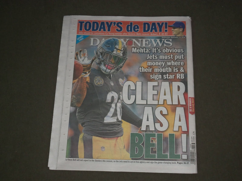 2018 NOVEMBER 14 NEW YORK DAILY NEWS - AMAZON HQ2 TO QUEENS, NY - $1B TAX BREAKS