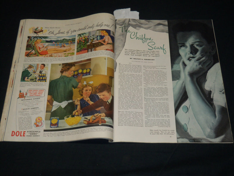 1939 AUGUST LADIES HOME JOURNAL MAGAZINE - NICE COVER - REBECCA - F 334