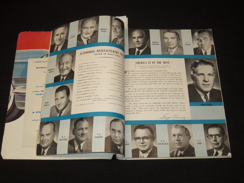 1956 NATIONAL AUTOMOBILE SHOW OFFICIAL PROGRAM - GREAT PHOTOS - K 1295A