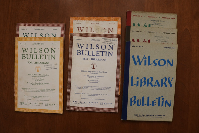 1927-1939 THE WILSON BULLETIN LIBRARIAN MAGAZINE - LOT OF 54 - O 3928