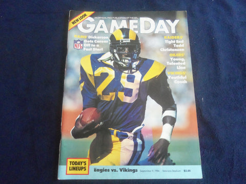 1984 SEP 9 GAMEDAY MAGAZINE - PHILADELPHIA EAGLES VS. MINN. VIKINGS - SP 4834V