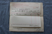 1881 AUG & SEP MANHATTAN RAILWAY COMPANY VOUCHERS - APPROXIMATELY 100 - O 3886