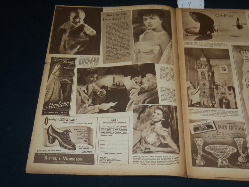 1945 DEC 9 THE PITTSBURGH PRESS SUNDAY ROTO SECTION - INGRID BERGMAN - NP 4553