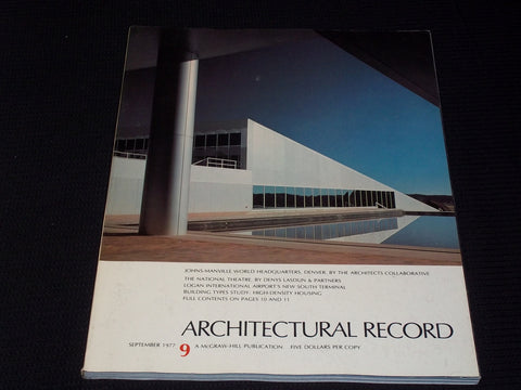 1977 SEPTEMBER ARCHITECTURAL RECORD MAGAZINE - JOHNS-MANVILLE DENVER - E 4159