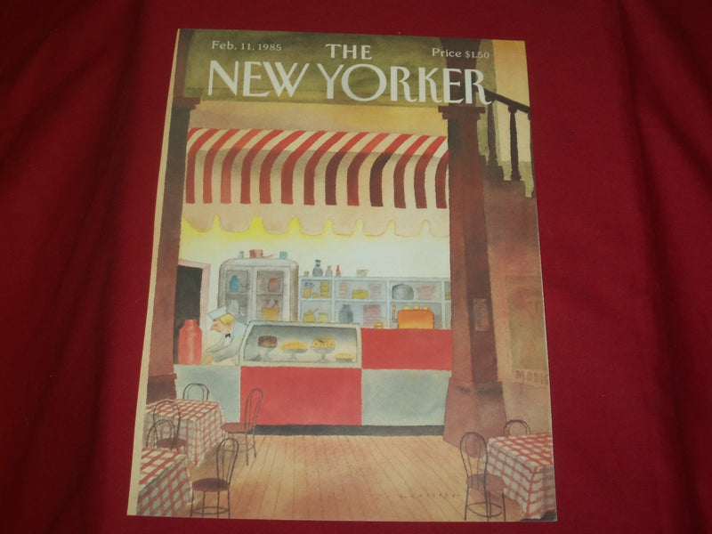 1985 FEBRUARY 11 NEW YORKER MAGAZINE FRONT COVER ONLY - GREAT ART FOR FRAMING