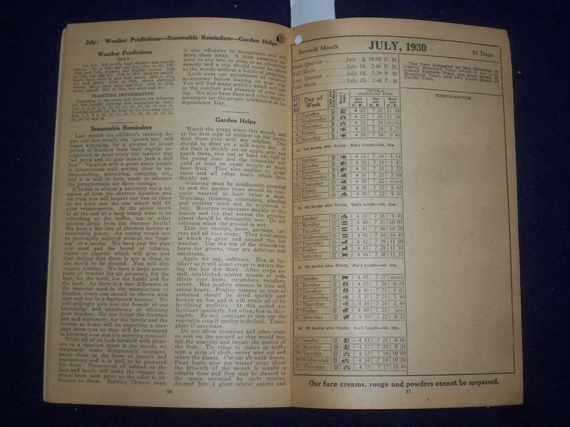 1930 N.A.R.D. ALMANAC SOFTCOVER BOOK - DRUG STORE REFERENCE BOOK - J 9656