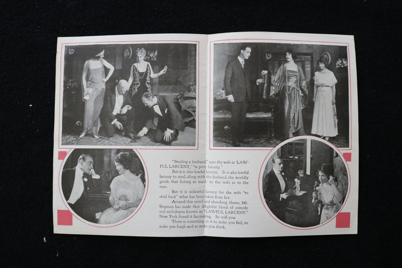 1923 LAWFUL LARCENY PROGRAM - PLYMOUTH THEATRE - K 1889