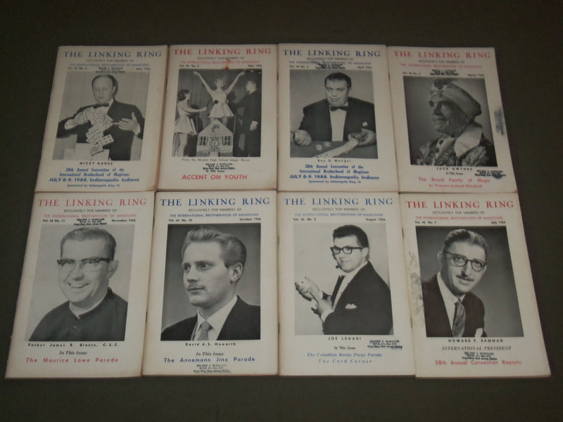 1965-1966 THE LINKING RING MAGAZINE LOT OF 16 - MAGICIANS - NICE COVERS - O 1409