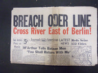1945 FEBRUARY 2 NEW YORK JOURNAL AMERICAN - BREACH ODER LINE - NP 2288