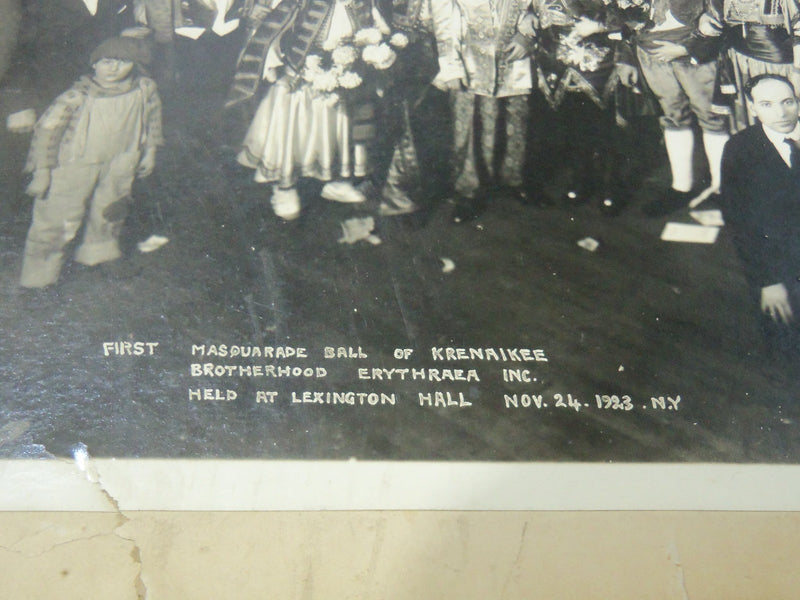 1923 KRENAIKEE BROTHERHOOD ERYTHRAEA MASQUERADE BALL MOUNTED PHOTO 22 x 14- #197