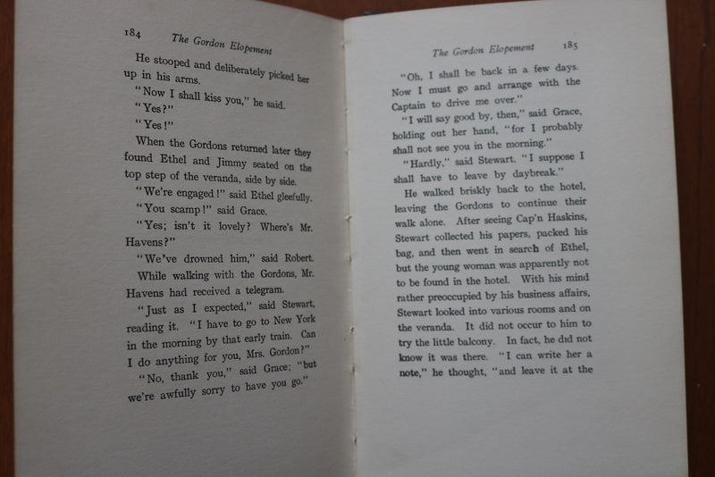 1904 THE GORDON ELOPEMENT HARDCOVER BOOK BY CAROLYN WELLS & HARRY TABER- KD 9609