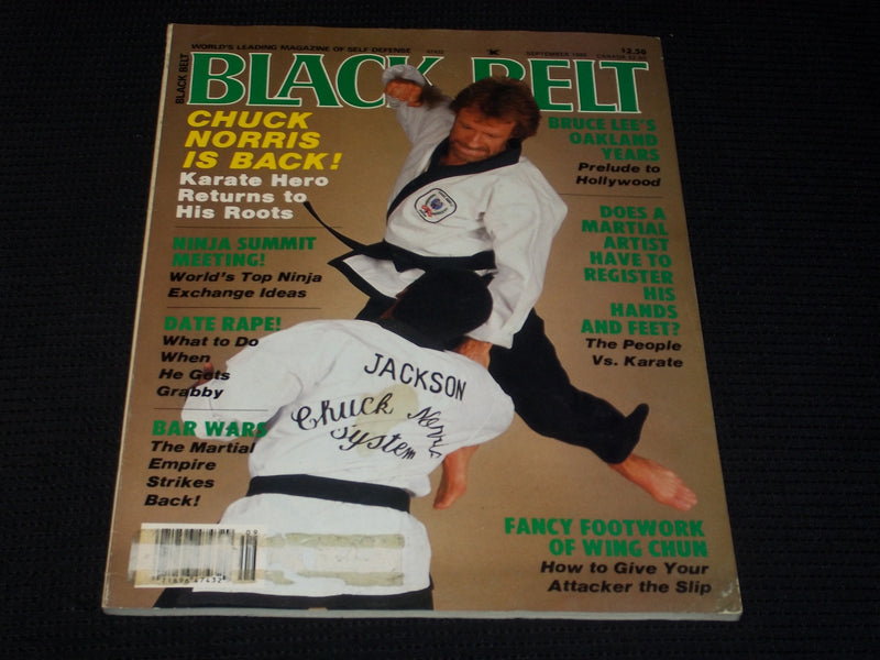 1986 SEPTEMBER BLACK BELT MAGAZINE - CHUCK NORRIS FRONT COVER - E 7789