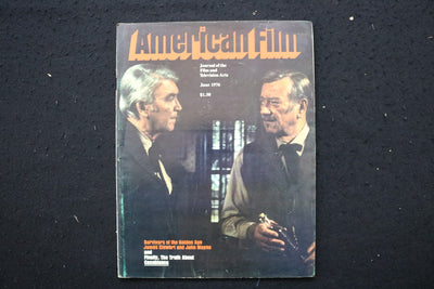 1976 JUNE AMERICAN FILM MAGAZINE - JAMES STEWART & JOHN WAYNE COVER - E 25433