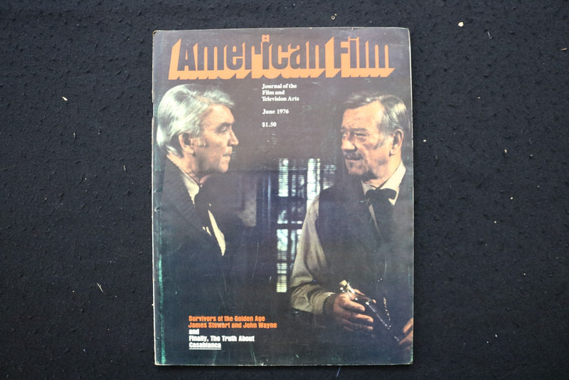 1976 JUNE AMERICAN FILM MAGAZINE - JAMES STEWART & JOHN WAYNE COVER - E 25433
