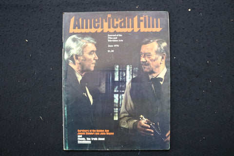 1976 JUNE AMERICAN FILM MAGAZINE - JAMES STEWART & JOHN WAYNE COVER - E 25433