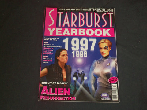 1997/1998 STARBURST MAGAZINE - YEARBOOK - SIGOURNEY WEAVER & JERI RYAN - B 4872