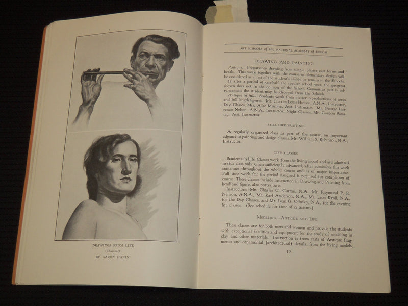 1932 NATIONAL ACADEMY OF DESIGN ART SCHOOLS BOOK - NEW YORK CITY - J 7945
