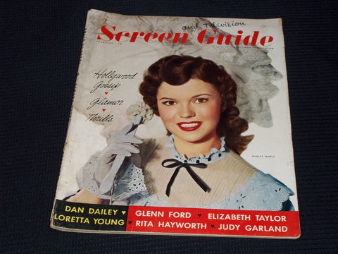 1949 FEBRUARY SCRENE GUIDE MAGAZINE - SHIRLEY TEMPLE FRONT COVER - E 15169