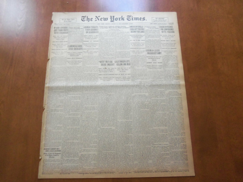 1918 MARCH 11 NEW YORK TIMES - CLEMENCEAU WINS OVER SOCIALISTS - NT 8148
