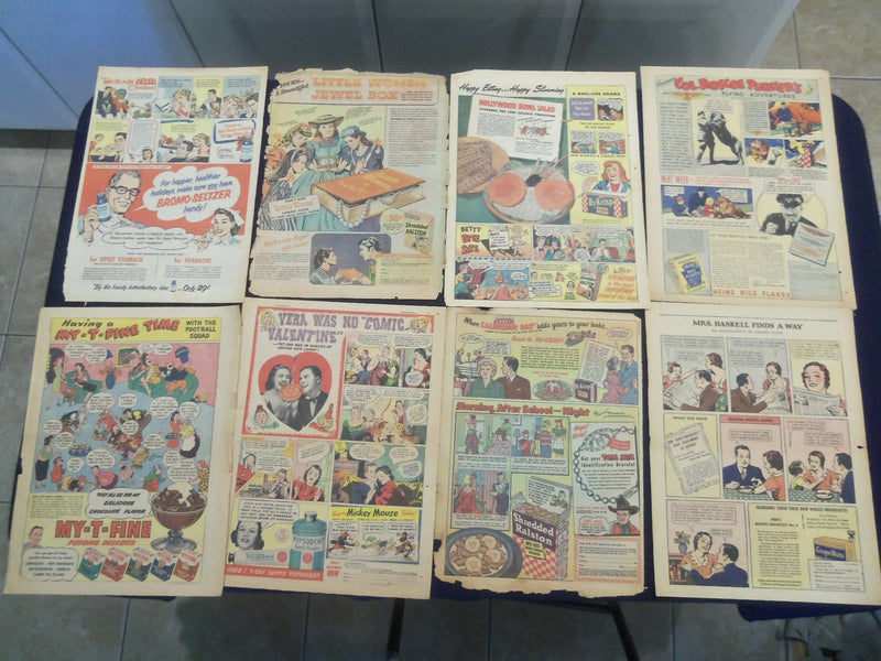 1930'S-1940 COLOR COMICS FULL PAGE ADS - LOT OF 68 - NP 5270