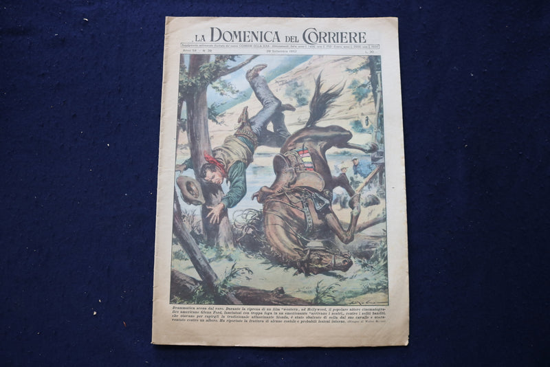 1952 SEPTEMBER 28 LA DOMENICA DEL CORRIERE MAGAZINE - GLENN FORD COVER - E 23671