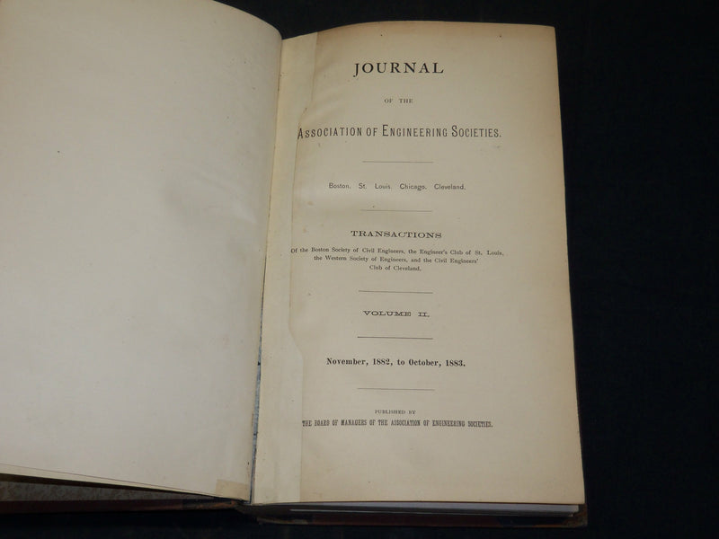 1882-1899 ASSOCIATION OF ENGINEERING SOCIETIES BOUND VOLUMES LOT OF 18 - KD 2B