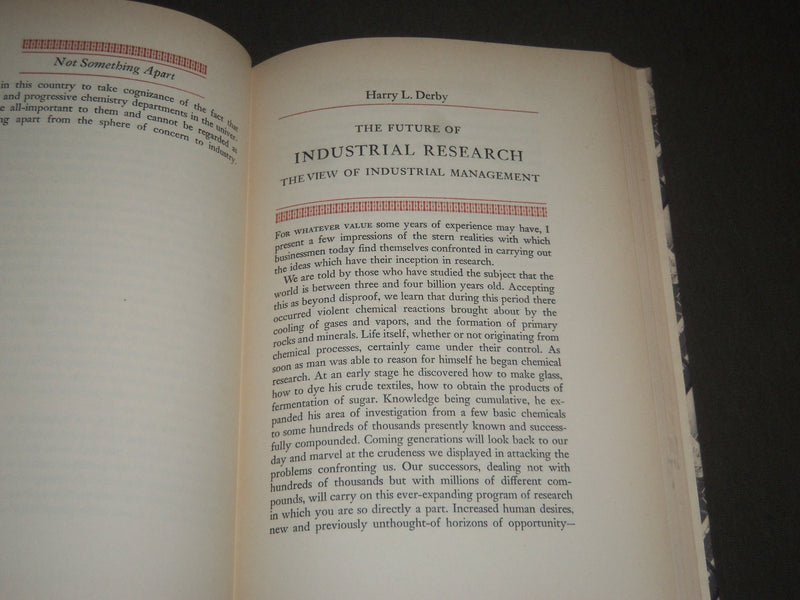 1945 THE FUTURE OF INDUSTRIAL RESEARCH BY STANDARD OIL COMPANY BOOK - KD 4299