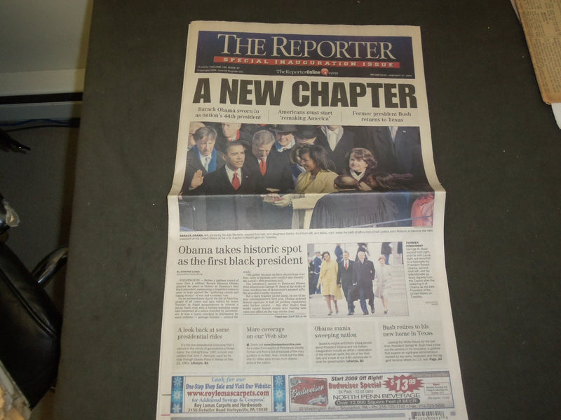 2009 JANUARY 21 THE REPORTER NEWSPAPER - BARACK OBAMA INAUGURATION - NP 3314