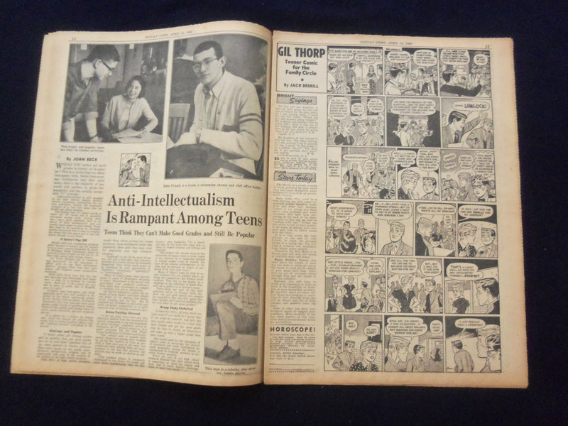 1960 APRIL 24 NEW YORK SUNDAY NEWS NEWSPAPER -POLARIS ATOMIC SUBMARINES- NP 6772