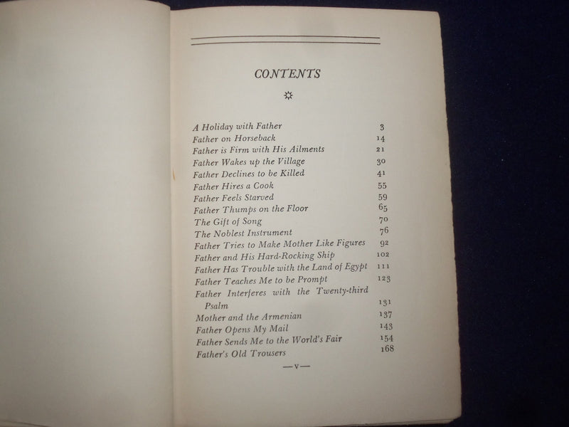 1935 LIFE WITH FATHER HARDCOVER BOOK BY CLARENCE DAY - 1ST EDITION - KD 9187