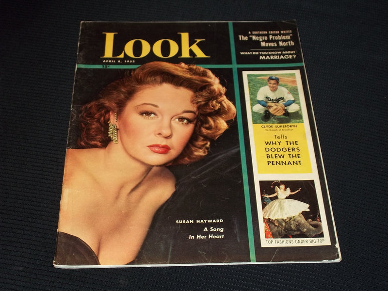 1952 APRIL 8 LOOK MAGAZINE - SUSAN HAYWARD FRONT COVER - E 20434