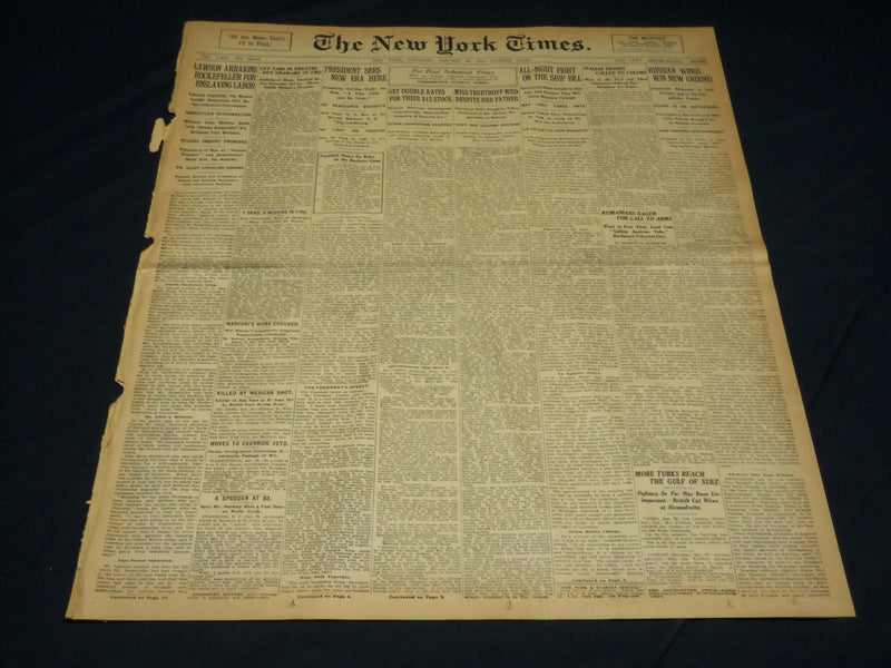 1915 JANUARY 30 NEW YORK TIMES - PRESIDENT SEES NEW ERA HERE - NT 7826