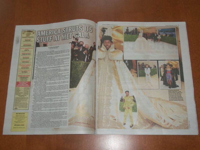 2021 SEPTEMBER 14 NEW YORK DAILY NEWS NEWSPAPER - MET GALA FASHION RULES