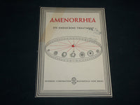 1943 AMENORRHEA ITS ENDOCRINE SOFTCOVER BOOK - BLOOMFIELD NEW JERSEY - J 6799